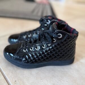 Geox Kids Black Quilted Sneakers